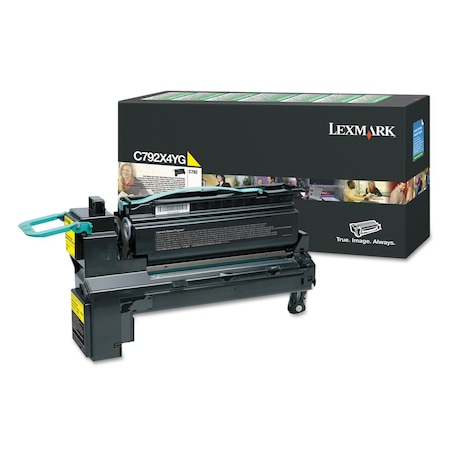 Lexmark C792X4YG Return Program Extra Hi-Yield Toner, 17000 Page-Yield, Yellow C792X4YG